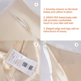 King-size 22 Momme Mulberry Silk Pillow Sham - Caramel + Cream